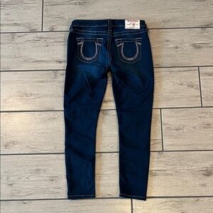 True Religion Dark Blue Jeans with Studded Pockets